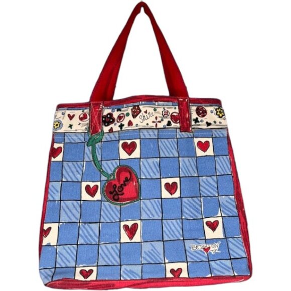 Brighton Love Sparkle Large Canvas Tote Dog Cat Hearts 14.5" h x 15" w x… - Picture 4 of 10
